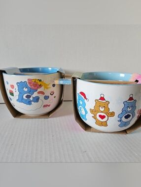 Care Bears Holiday Ceramic Bowl & Sushi Ceramic Bowl With Chopsticks, Set Of 2